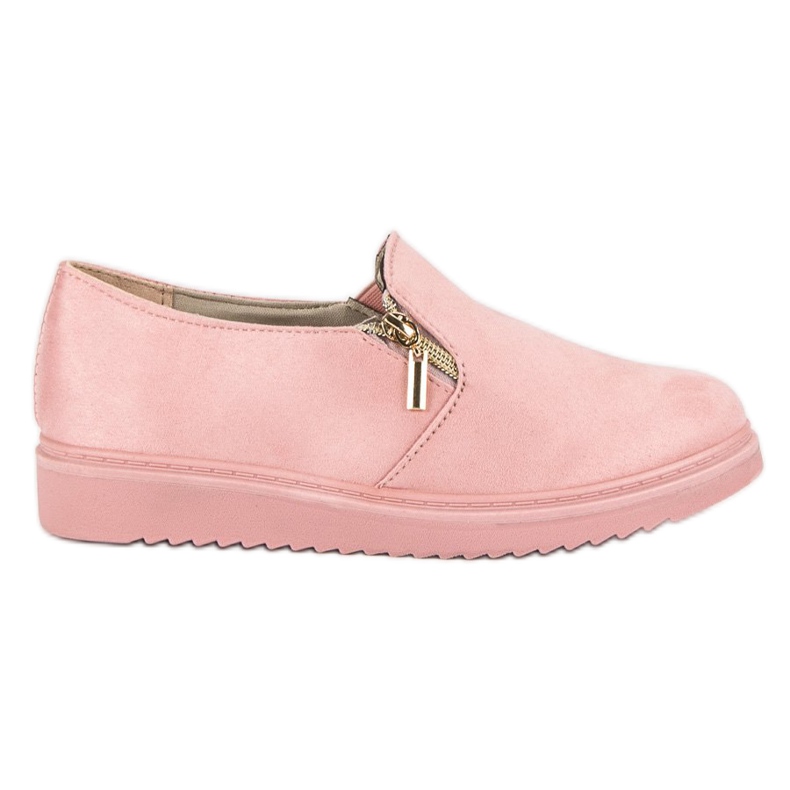 Rosa mocka slipons