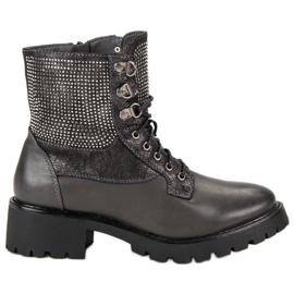 Ideal Shoes Snörade arbetare på plattformen grön