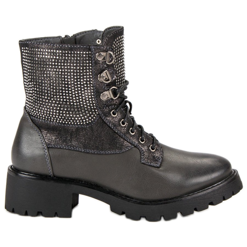 Ideal Shoes Snörade arbetare på plattformen grön