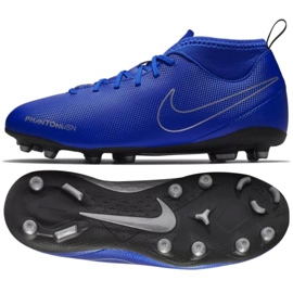 Nike Phantom Vsn Club Df Fg Mg Jr AO3288-400 fotbollsskor mångfärgad blå
