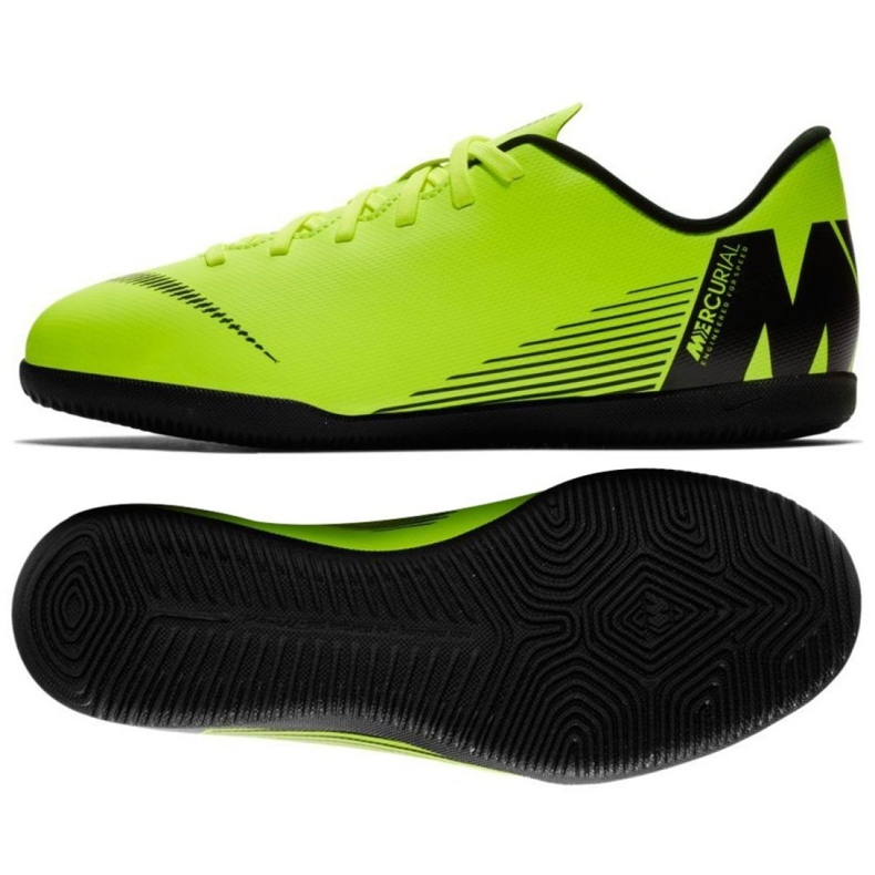 Inomhusskor Nike Mercurial Vapor X 12 Club Ic Jr AH7354-701 grön grön