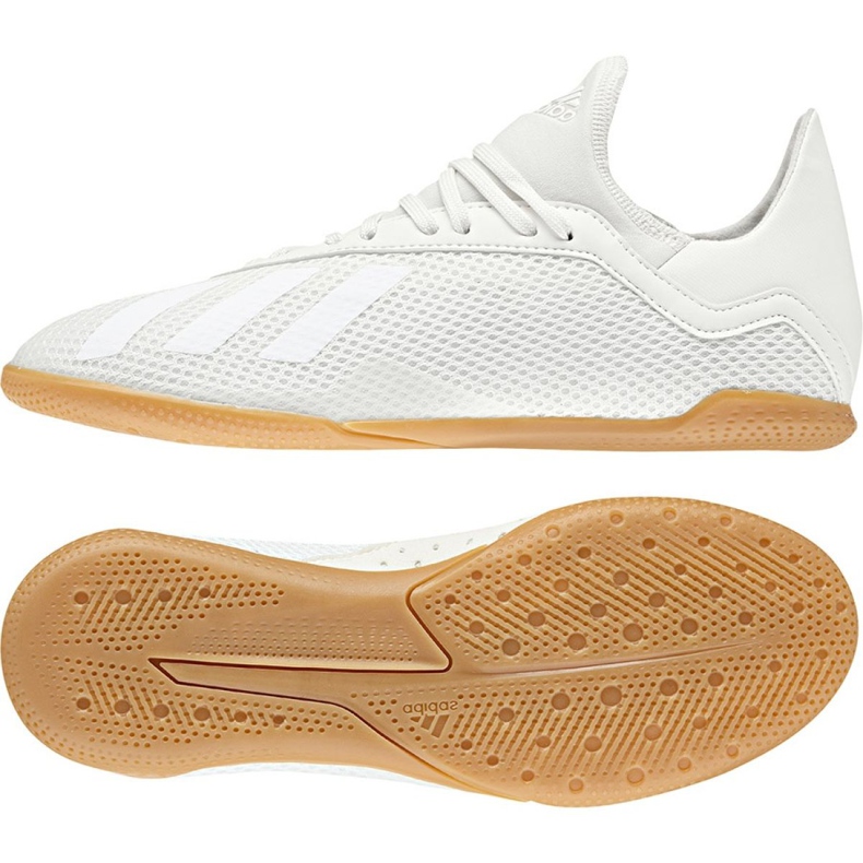 Adidas X Tango 18.3 In Jr DB2427 fotbollsskor vit vit
