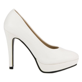 J. Star Sexiga höga klackar på plattformen vit