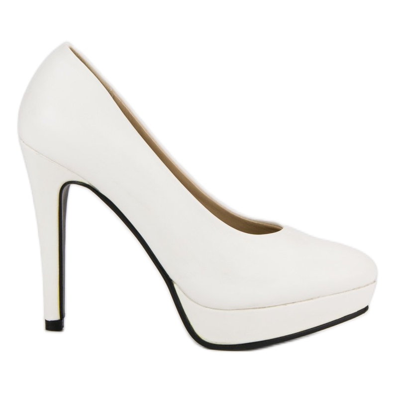 J. Star Sexiga höga klackar på plattformen vit
