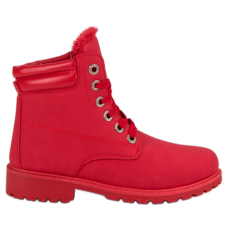 Bestelle Red Warm Trappers röd