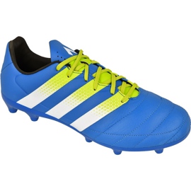 Adidas Ace 16.3 FG / AG M Läder AF5163 fotbollsskor blå blå