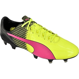 Puma evoSPEED 5.5 Tricks Fg M 10359601 fotbollsskor gul, gul, rosa gul