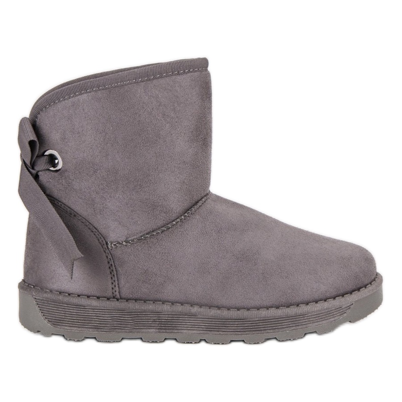 Mukluki Med En Rosett grå