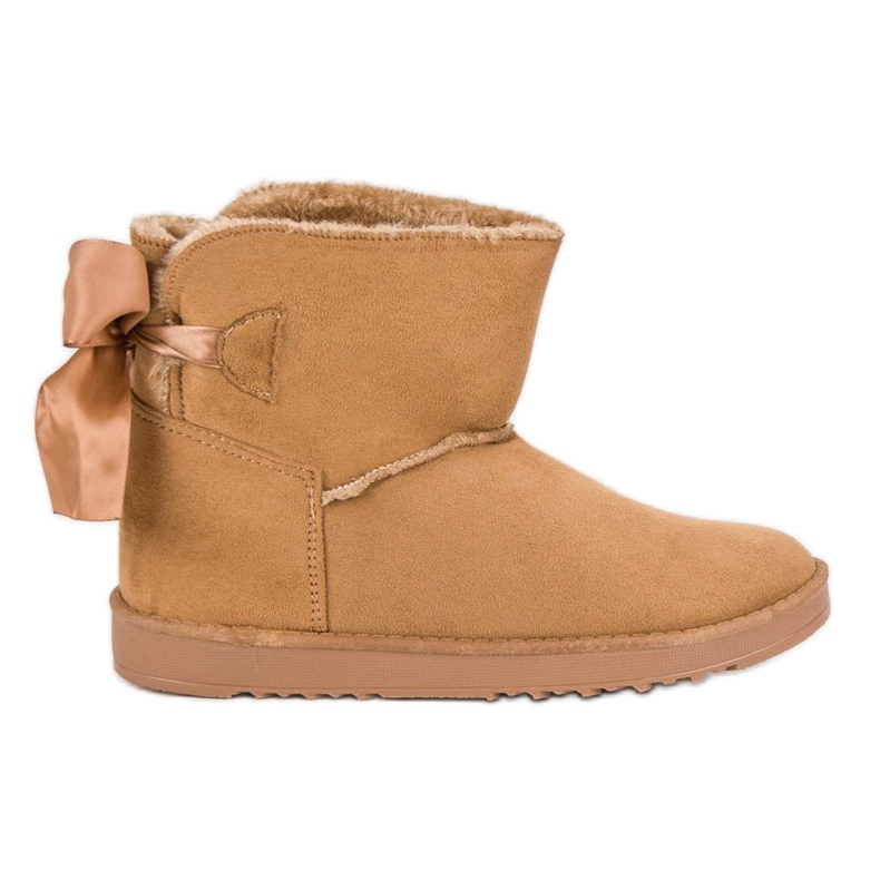 Snöskor med upprullningsskaft brun