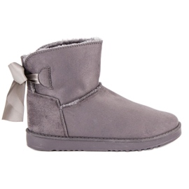 Snöskor med en uppviktad ovandel grå