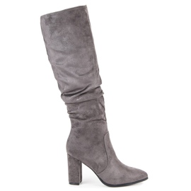 Super Mode Grå stövlar på stolpen