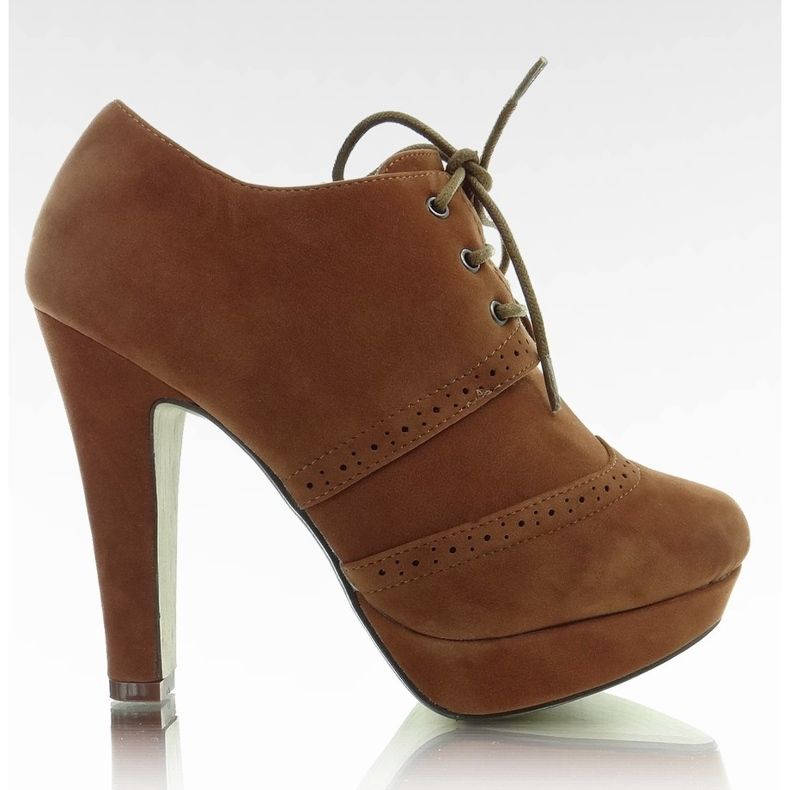 MJ703 kamel låga skor brun