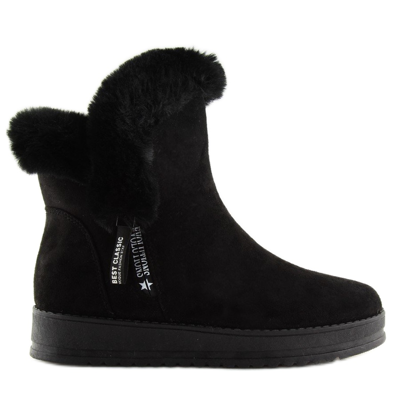 Varma svarta snöskor MZ-75 Svart