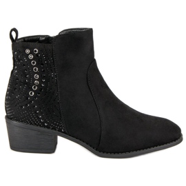 Nio Nio Svarta stövlar med kristaller