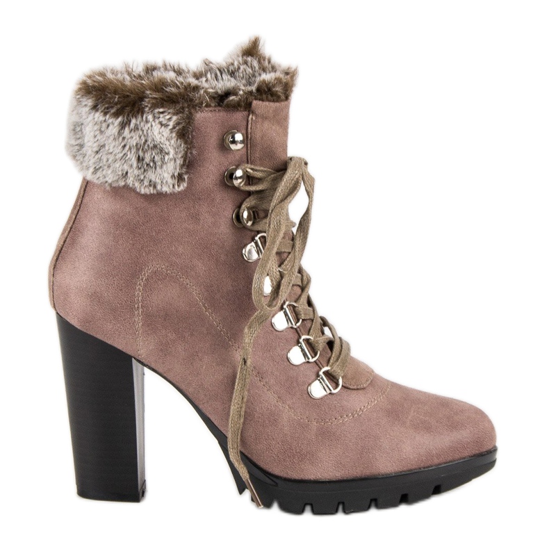 Cm Paris Snörskor på ett inlägg brun