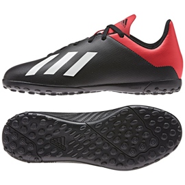 Adidas X 18.4 Tf Jr BB9416 fotbollsskor svart svart