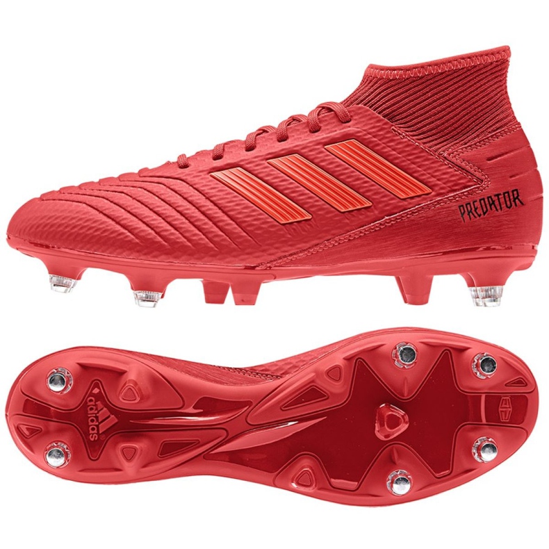 Adidas Predator 19.3 Sg M D97958 fotbollsskor röd röd