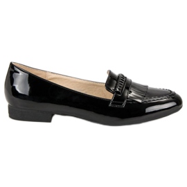 Lackerade loafers svart