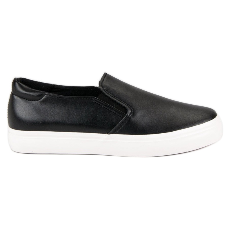 Svart Slip On Sneakers