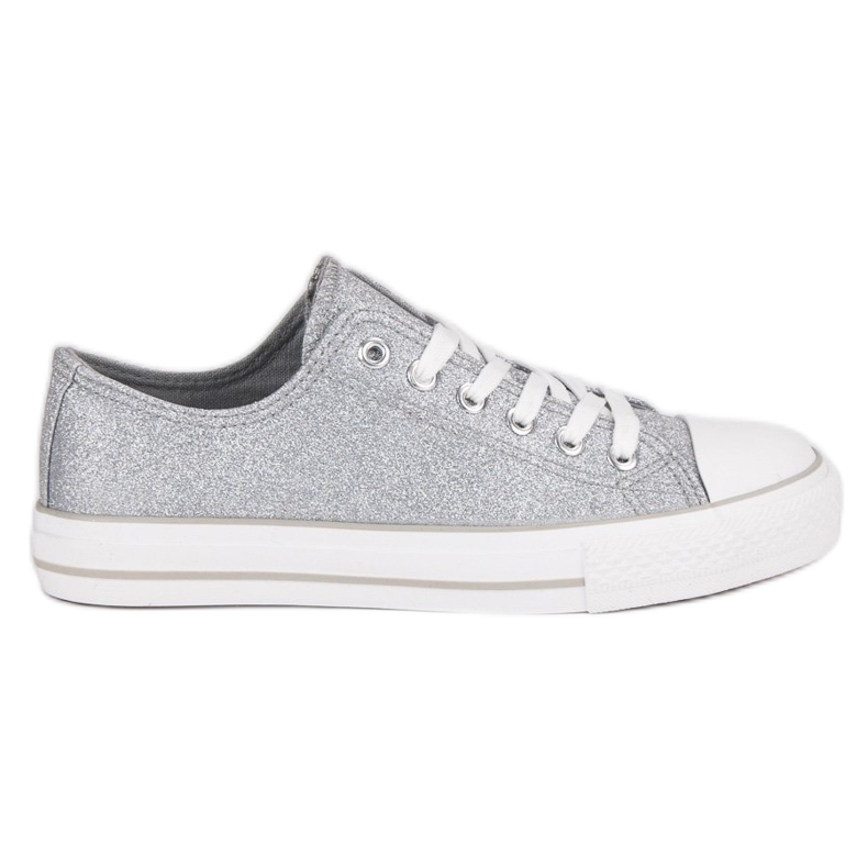 Glitter sneakers grå
