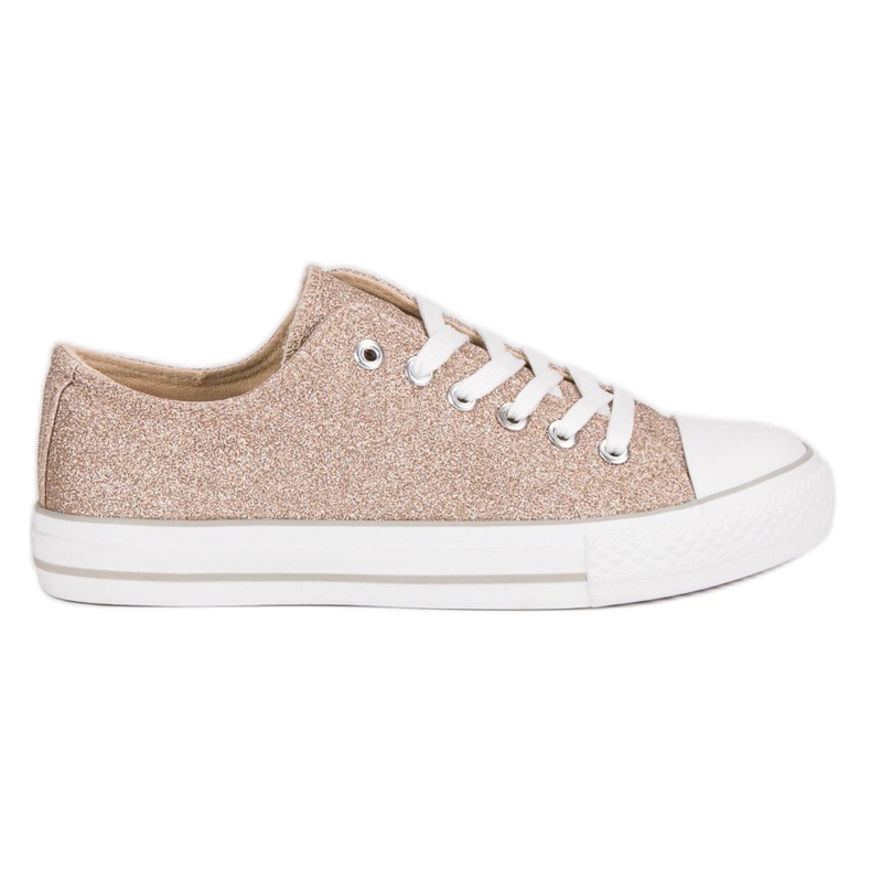 Glitter sneakers gul