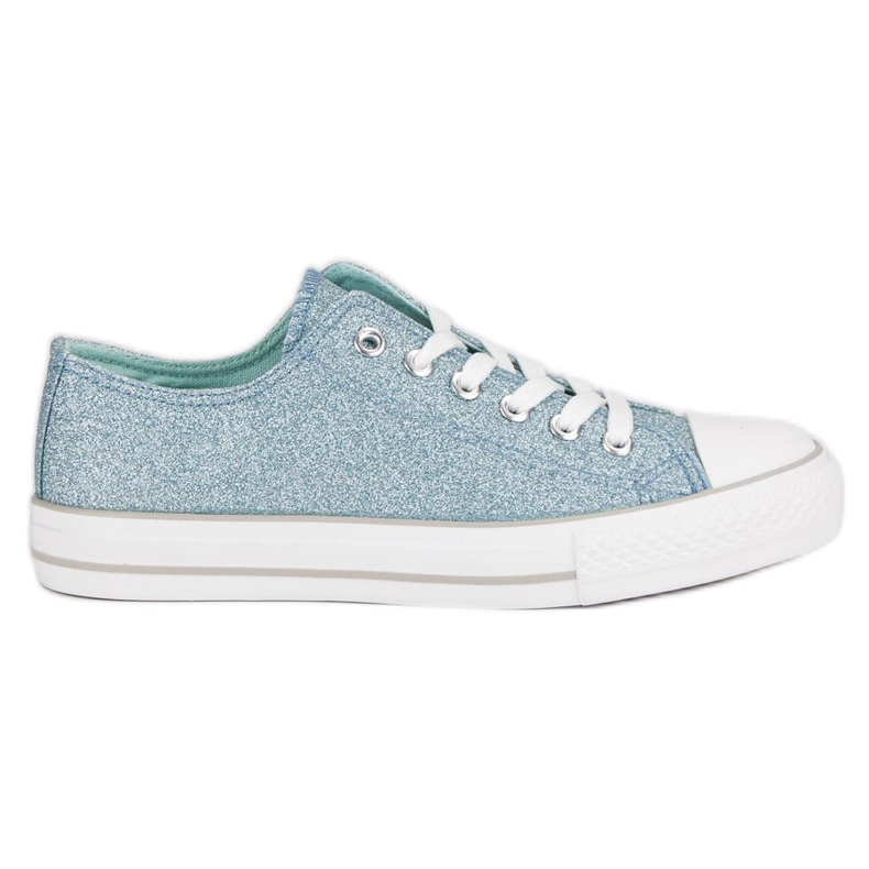 Glitter sneakers blå