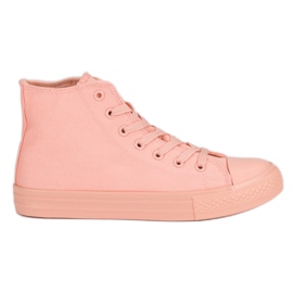 Höga sneakers rosa