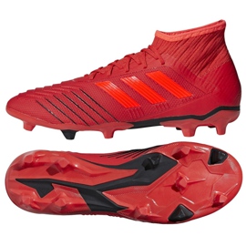 Adidas Predator 19.2 Fg M D97940 fotbollsskor mångfärgad röd