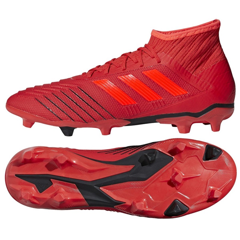 Adidas Predator 19.2 Fg M D97940 fotbollsskor mångfärgad röd