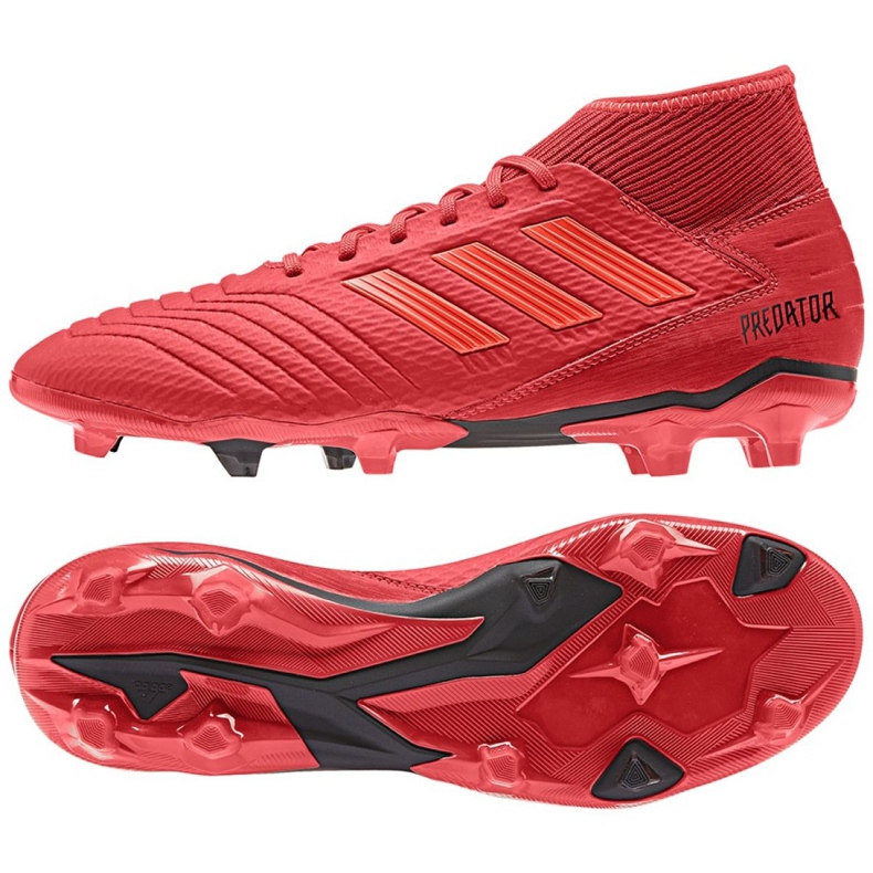 Adidas Predator 19.3 Fg M BB9334 fotbollsskor mångfärgad röd