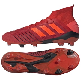 Adidas Predator 19.1 Fg M BC0552 fotbollsskor mångfärgad röd