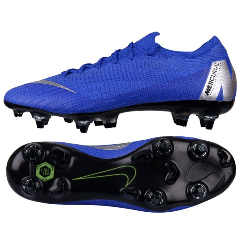 Nike Mercurial Vapor 12 Elite SG Pro AC M AH7381-400 fotbollsskor blå
