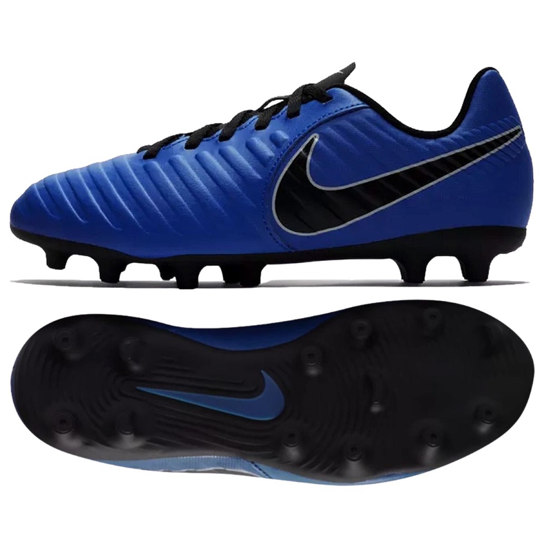 Nike Jnr Tiempo Legend 7 Club Mg Jr AO2300-400 fotbollsskor mångfärgad blå
