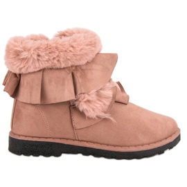 Seastar Pulverstövlar med krusiduller rosa