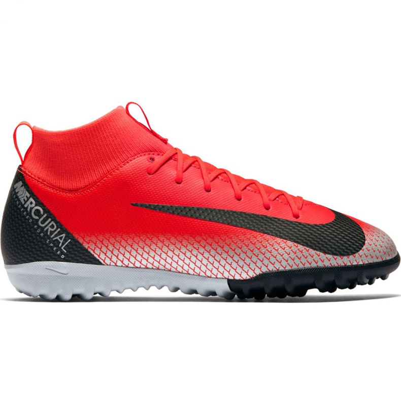 Nike Mercurial Superfly X 6 Academy Gs CR7 Tf Jr AJ3112-600 fotbollsskor röd röd