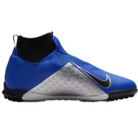 Nike Phantom Vsn Academy Df Tf Jr AO3292-400 fotbollsskor blå blå