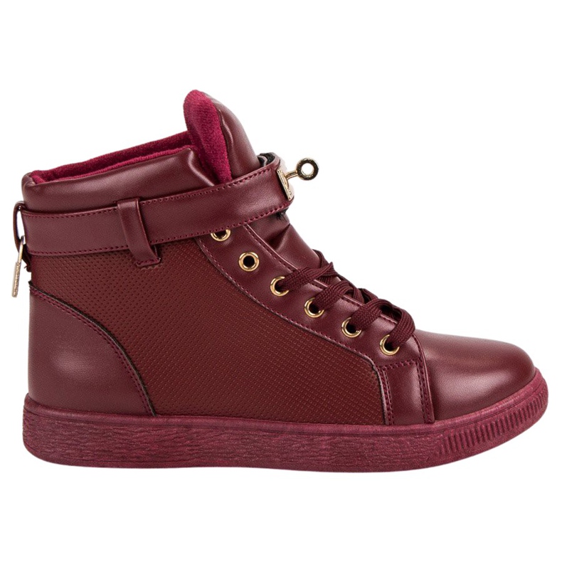 Burgundy sneakers röd