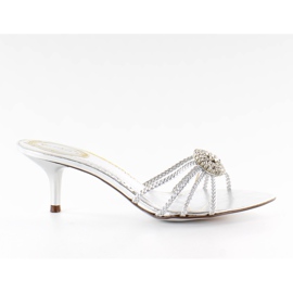 Eleganta tofflor 39225-1 silver grå