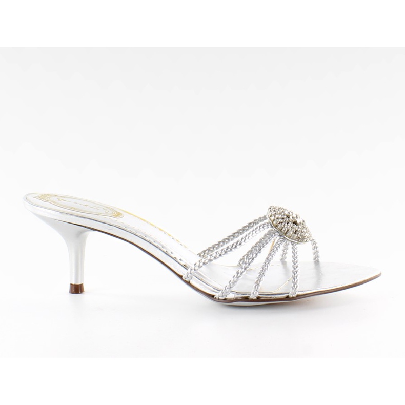 Eleganta tofflor 39225-1 silver grå