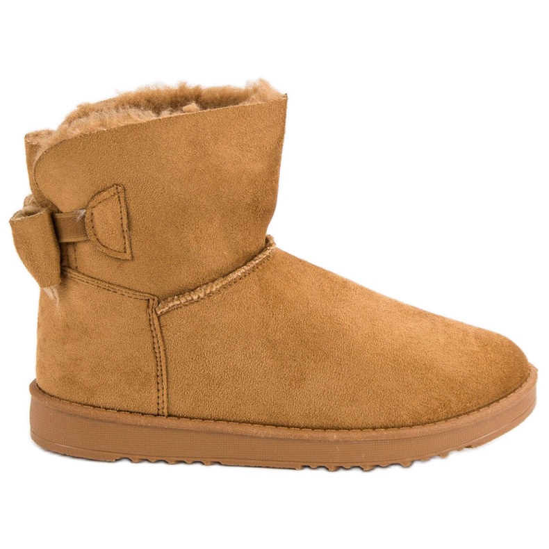 Kamel Mukluki med en rosett brun