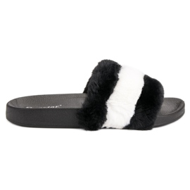 Seastar Tofflor Med Päls svart