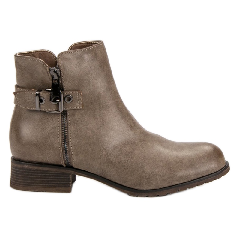 Super Mode Flat Heel stövlar brun