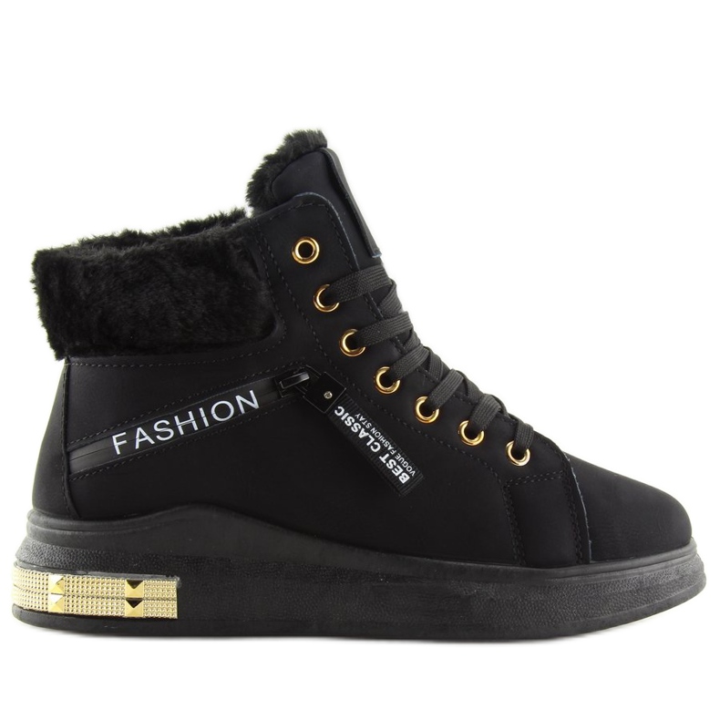 Svarta isolerade sneakers W19-25 Svart