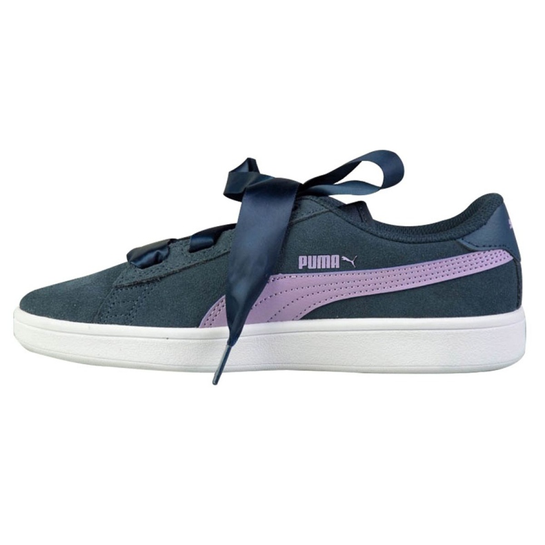 Puma Smash v2 Ribbon Jr 366003 03 marinblå
