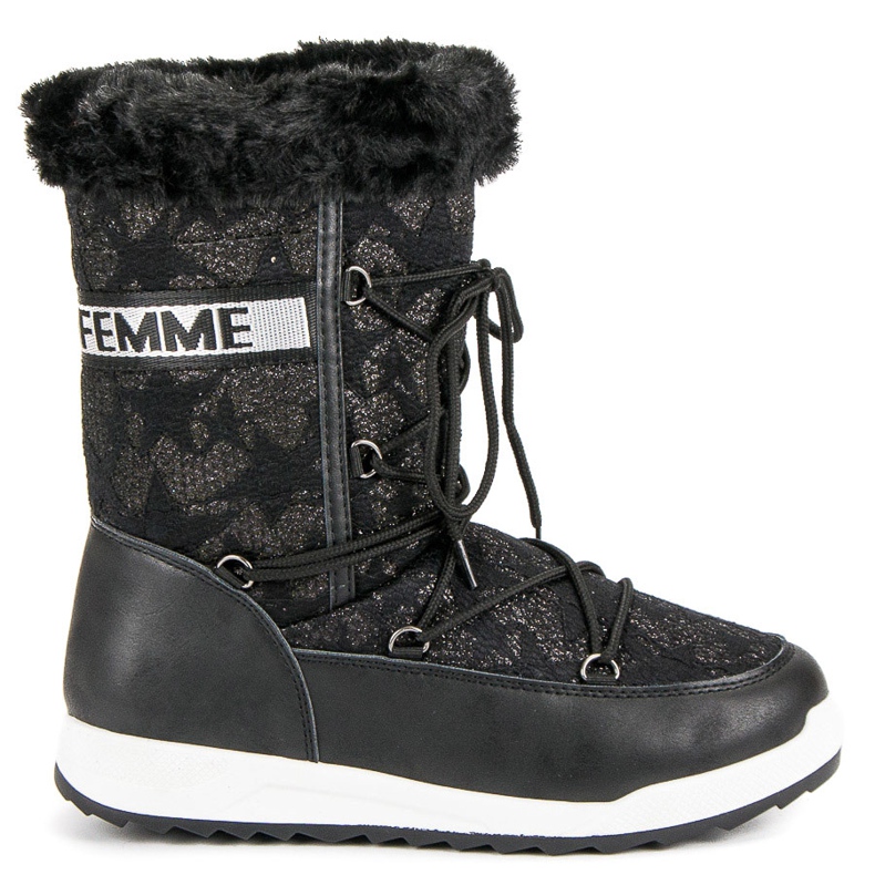 Höga snöskor svart