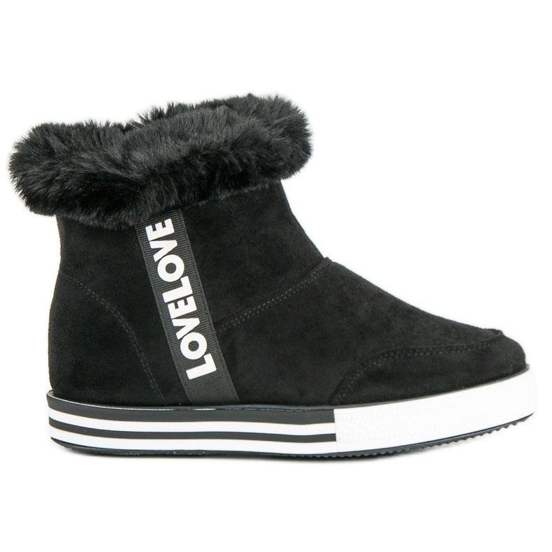 Ideal Shoes Isolerade höga sneakers svart