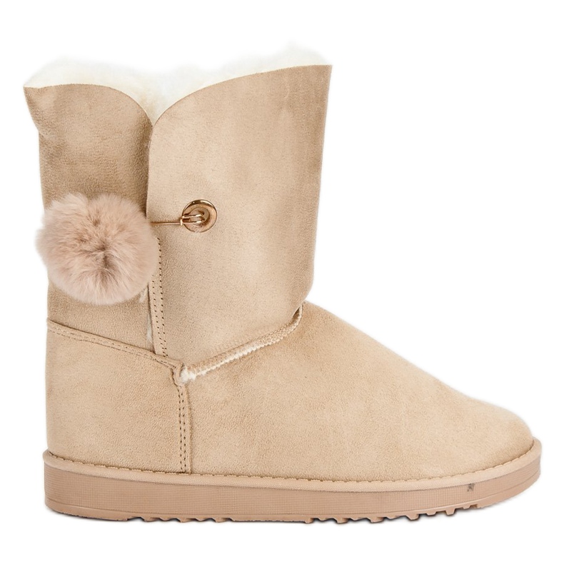 Mukluki med fårskinn brun