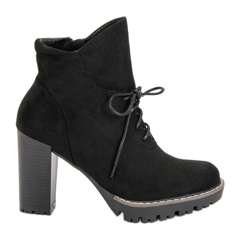 Nio Nio Trendiga stövlar på plattformen svart