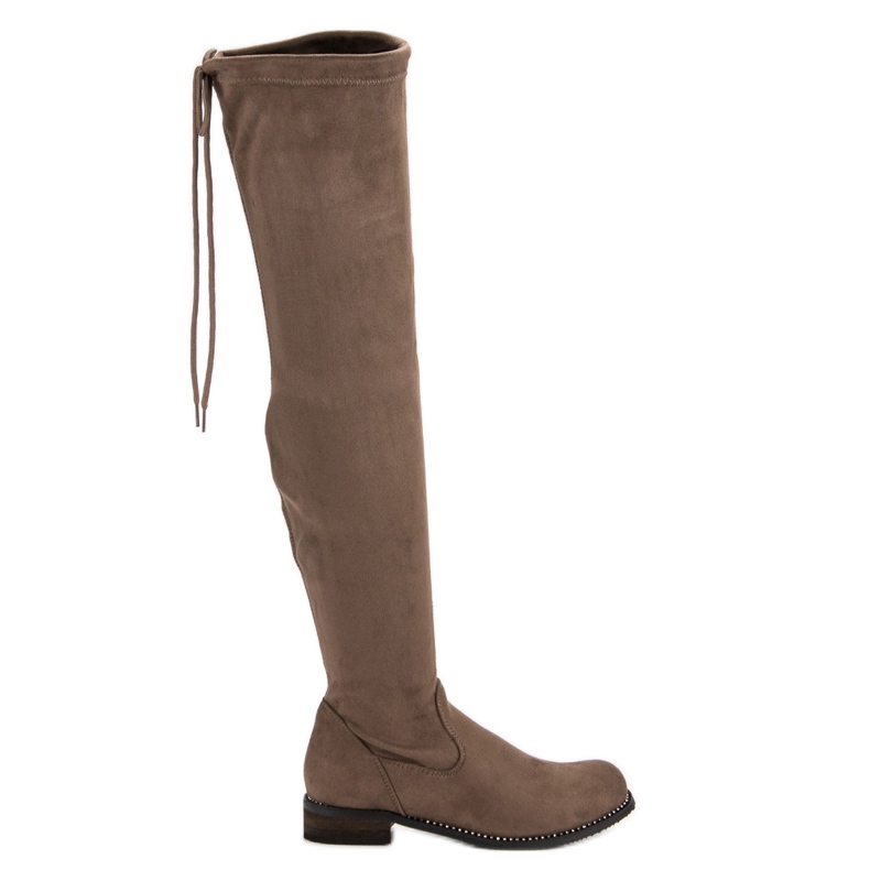 Super Me Moderiktiga över knäskorna brun