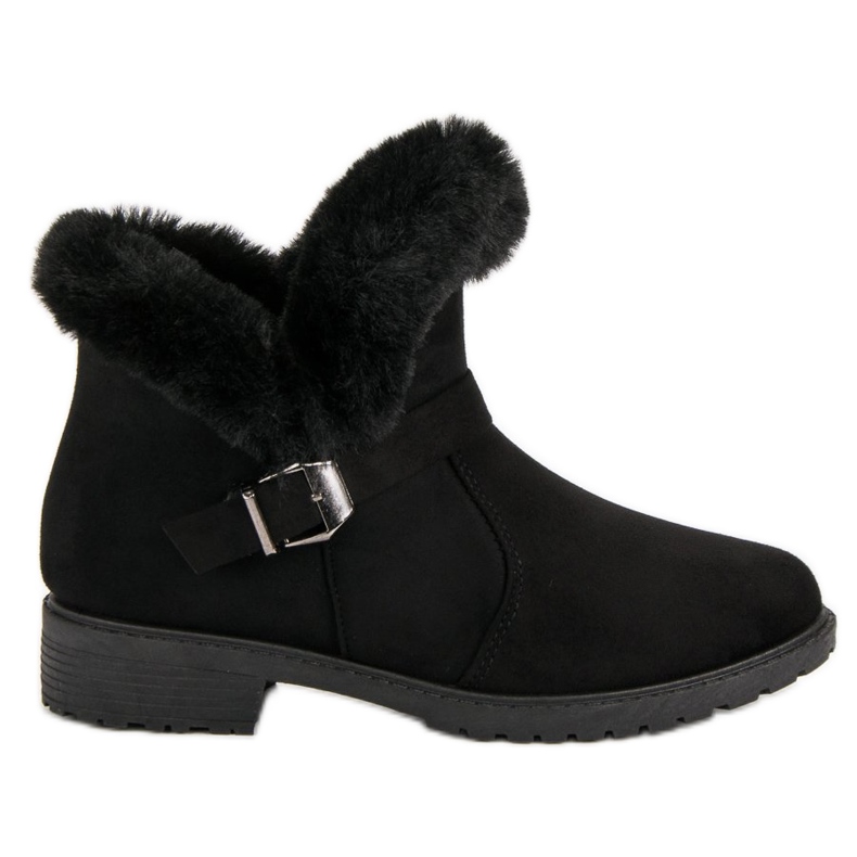 Stövlar med låg mocka svart